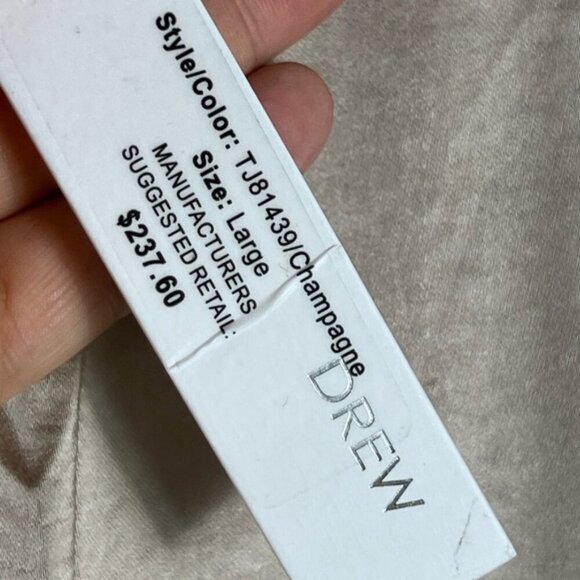 DREW By Anthropologie NWT Eva Wide Leg 90s Party Pants Baggy Satin Champagne L - Picture 11 of 15